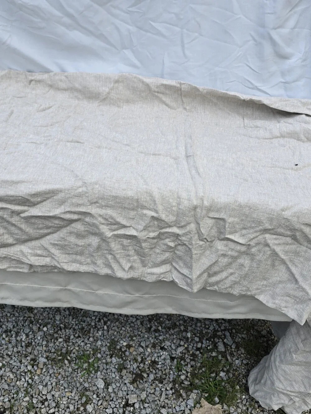 NWOT Quince European 100% Linen Duvet Cover Only Twin Natural Chambray